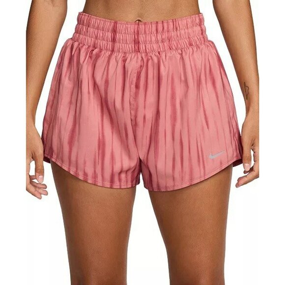 Nike Women's One Dri-FIT High-Waist Brief-Lined Printed Shorts-Size Large NWT - Picture 1 of 11